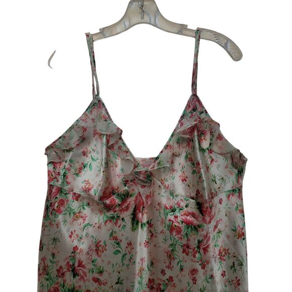 Vtg Enchanting Womans Size 1X Floral Slip Babydoll Nightgown Lingerie sexy satin - Picture 2 of 8